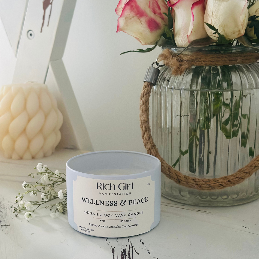 Manifest Peace & Wellness | 8oz Soy Wax Candle