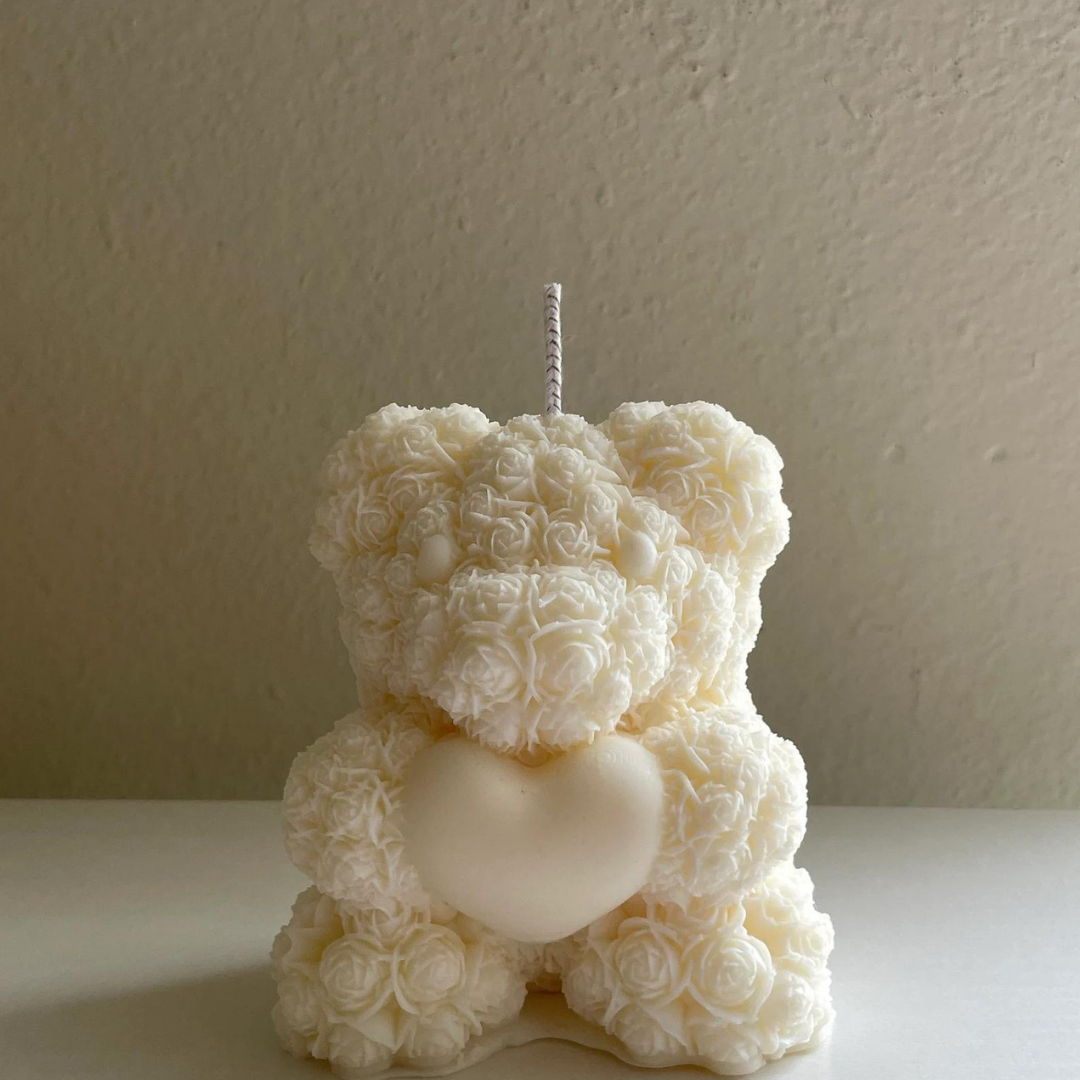 Teddy Bear Rose Soy Candle