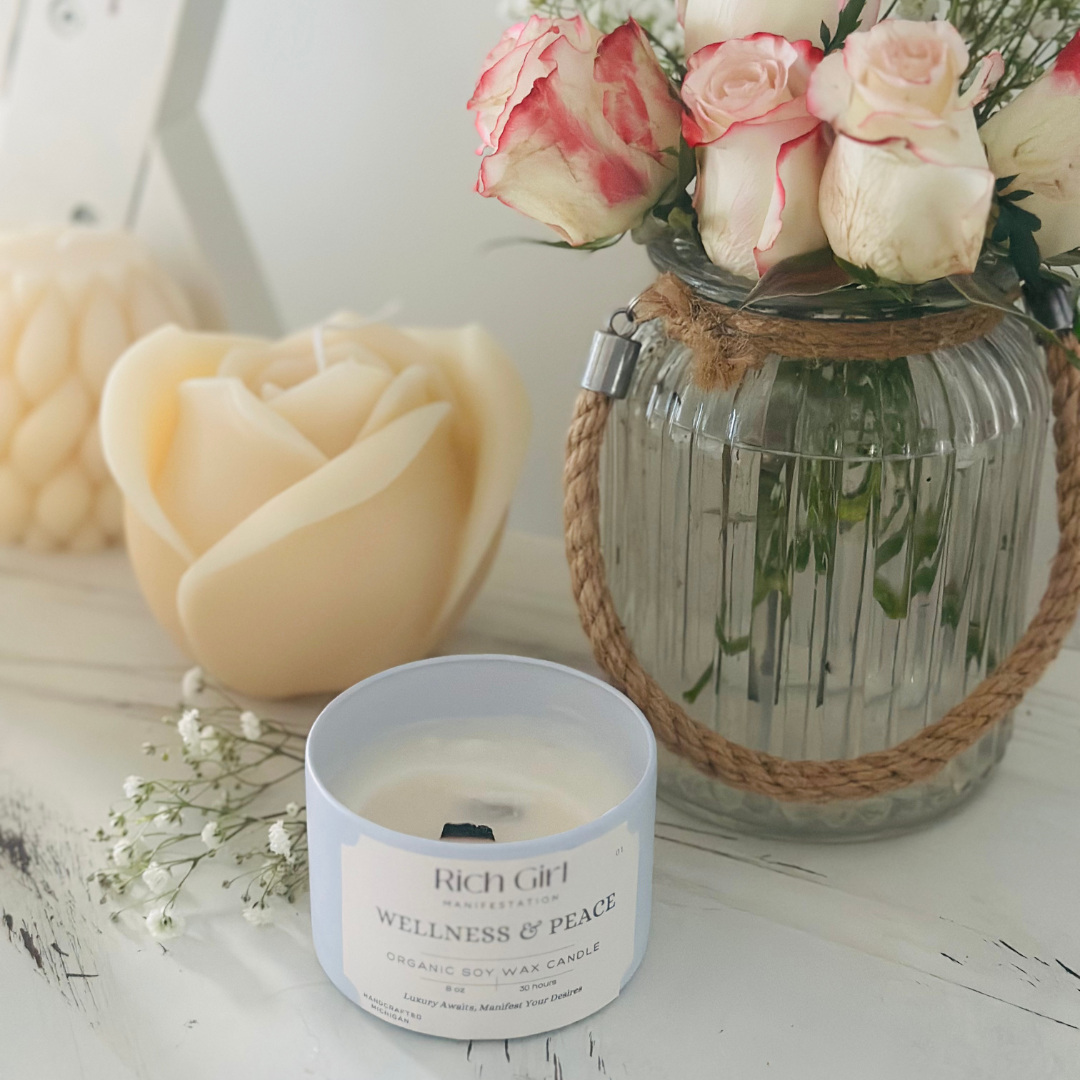 Manifest Peace & Wellness | 8oz Soy Wax Candle