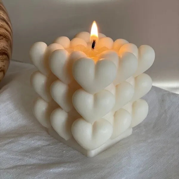 Heart Bubble Soy Wax Candle