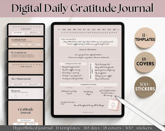 Gratitude Journal Digital | Daily Mindfulness Journal Digital